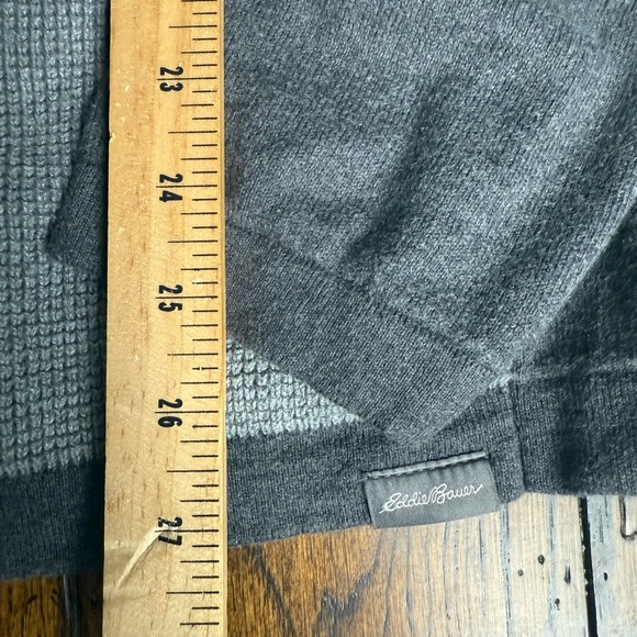 Eddie Bauer Men's Charcoal Crewneck‎ Sweater L - Picture 4 of 5
